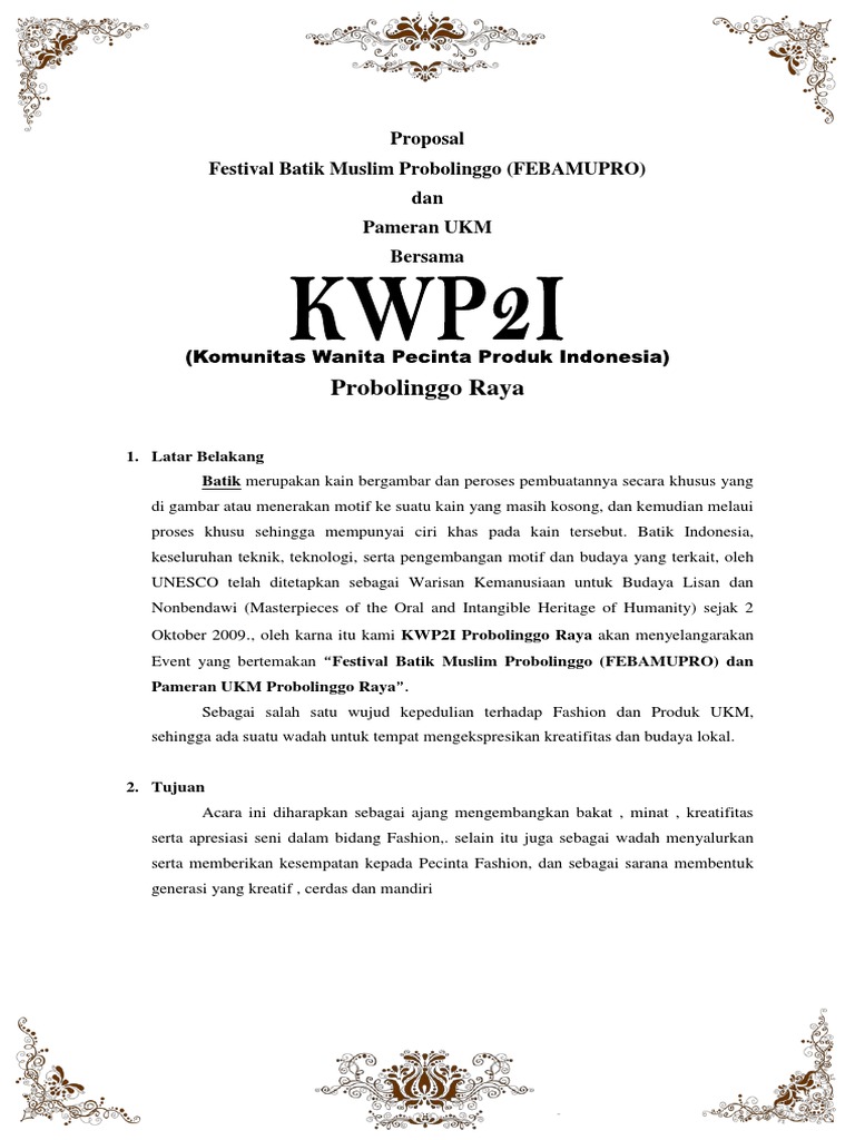 Proposal Fashion Show KWP2i