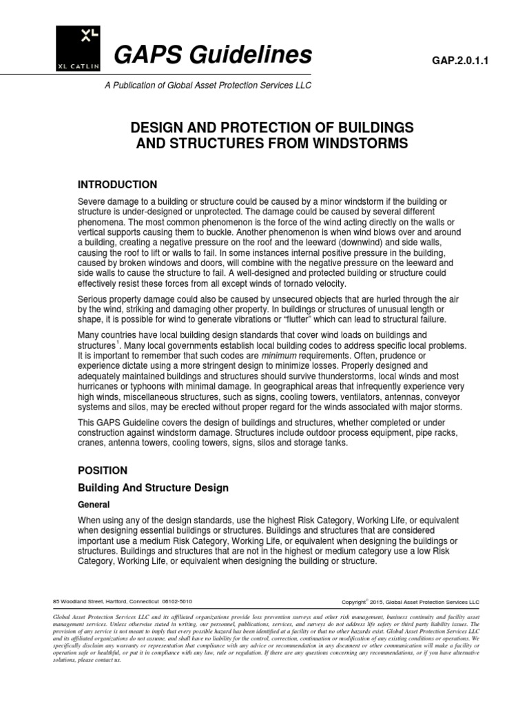 GAPS Guidelines: Design and Protection of Buildings and Structures From ...
