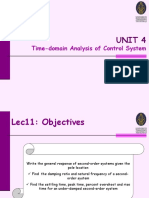 Unit 4: Time-Domain Analysis of Control System