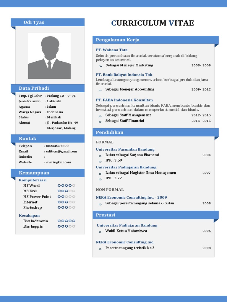 Contoh Cv Yang Menarik Docx