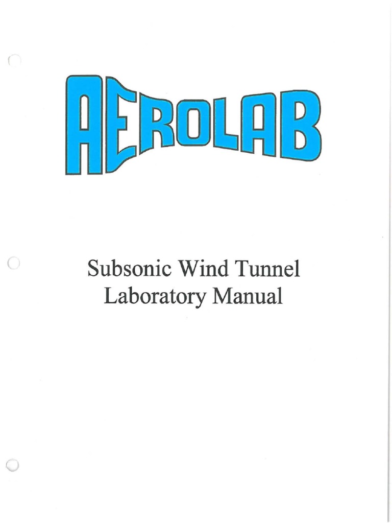 Aerolab Wind Tunnel Lab Manual PDF