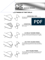 Web Thinning of Twist Drills