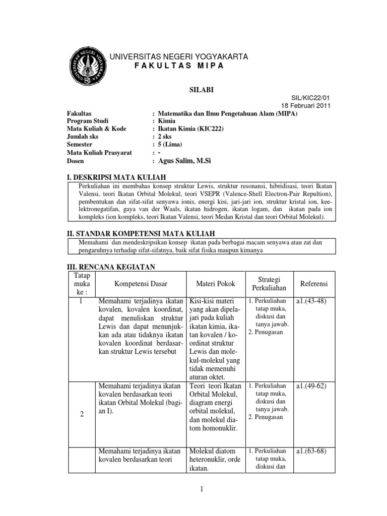 123dok Silabus Dan Rpp Ikatan Kimia
