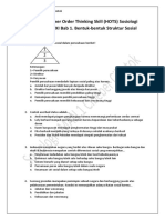 Soal-Soal Higher Order Thinking Skill (HOTS) Sosiologi Materi Kelas XI Bab 1. Bentuk-Bentuk Struktur Sosial PDF