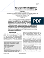 Childhood Blindness in A Rural Population of Southern India - Prevalence and Etiology