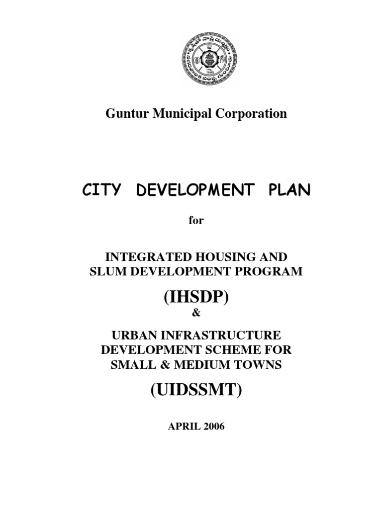 Guntur City Development Plan Overview | PDF | Sanitary Sewer | City