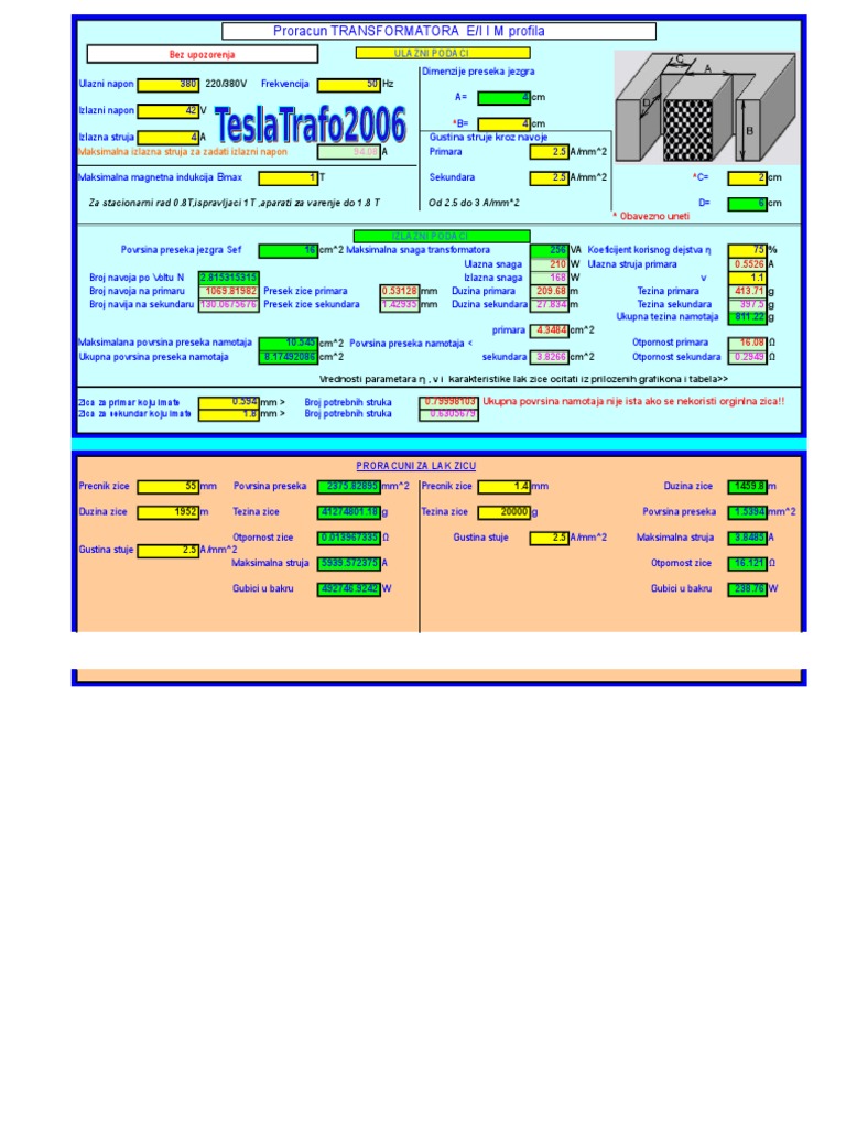 Proracun Tesla Trafo | PDF