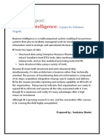 Business intelligence paper on data transformation and organizational use