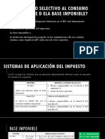 ISC base imponible servicios excluidos