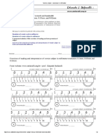 Vernier Caliper - Exercises in Millimeter