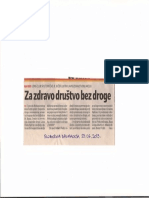 Zdravo Društvo Bez Droge - Novinski Članak