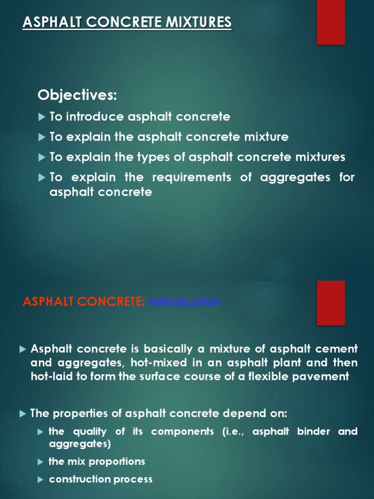 Asphalt Concrete Mixtures | PDF | Road Surface | Concrete