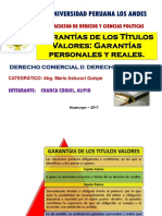 Garantías de Los Títulos Valores Garantías Personales y Reales.