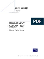 Management Accounting: Instructors' Manual