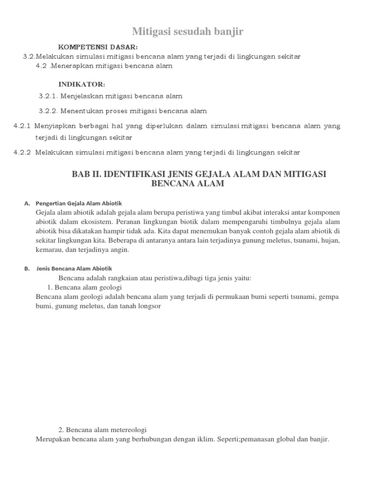 Mitigasi Bencana Alam Ipa Smk