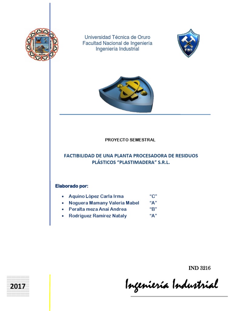 Factibilidad de Plastimadera S.R.L. | PDF | El plastico | Residuos
