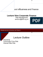 London School Ofbusiness and Finance: Lecture Nine Corporate Finance