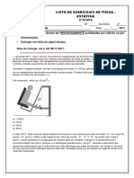 Lista de Exercícios - Estática