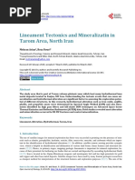 Leneament Tectonics and Mineralization