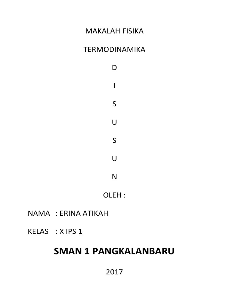 Makalah Fisika Kelas 10 Contoh Makalah