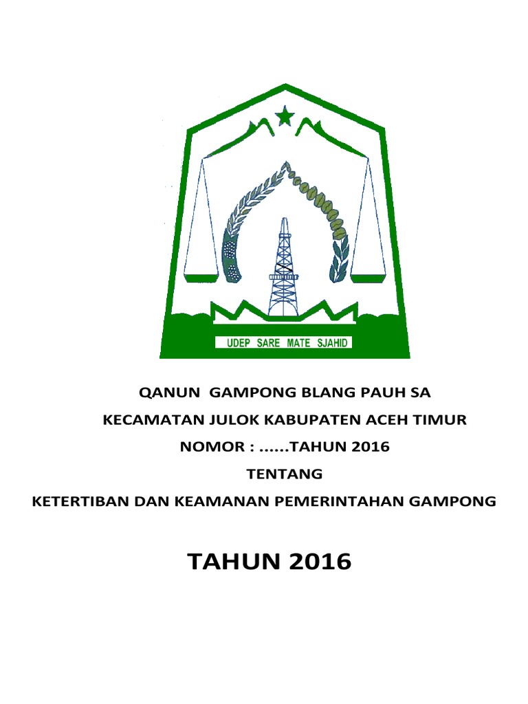 Qanun Gampong 2016