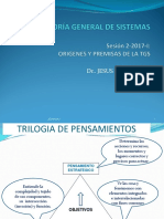 TGS Sesión 2 2017 1 TGS Origenes y Premisas de La TGS