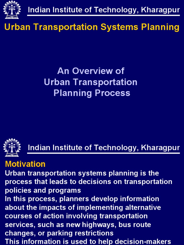 Urban Transport Planning Guide | PDF | Transport | Service Industries