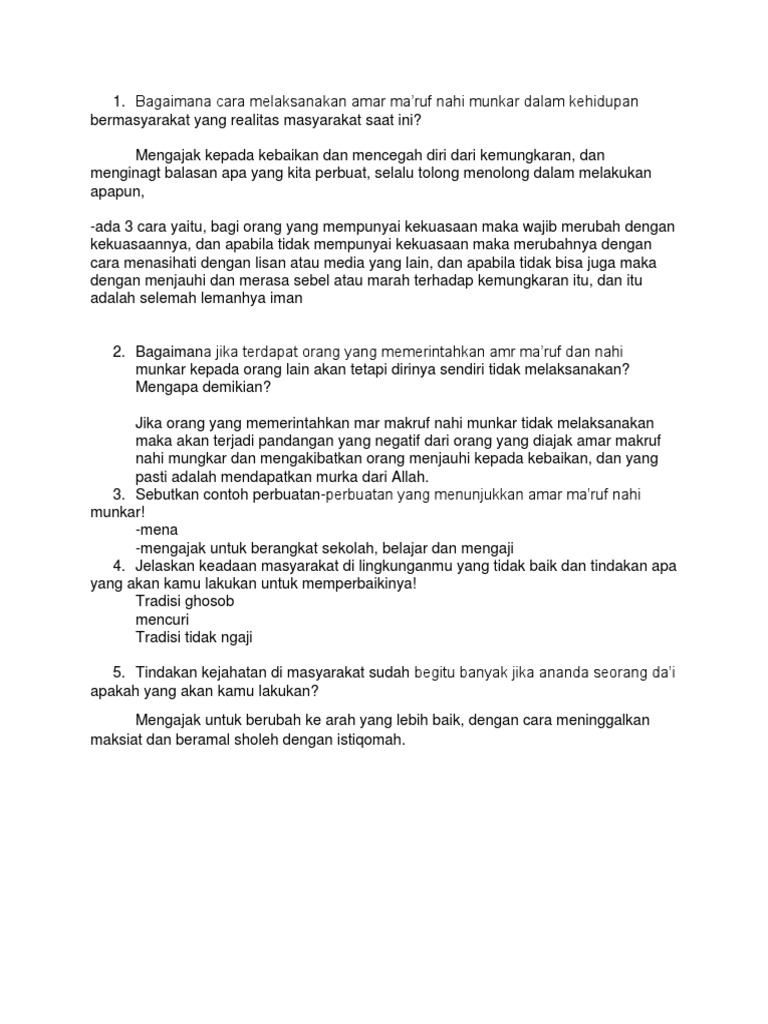 Amar Makruf Nahi Munkar Pdf