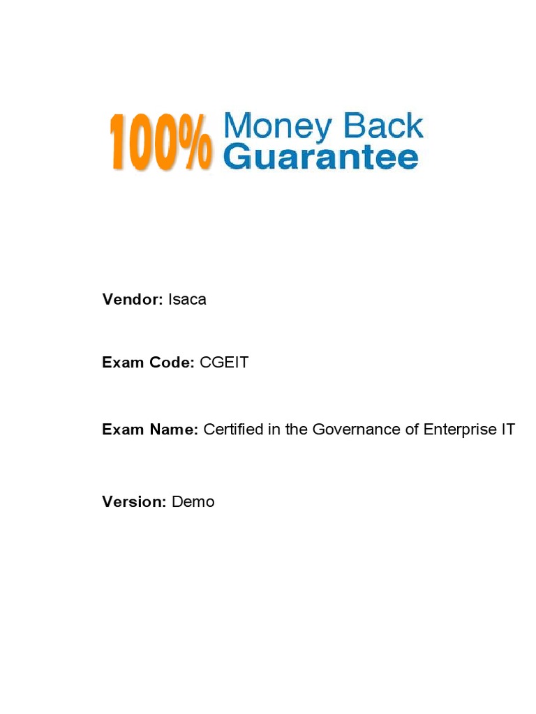 CGEIT Examsfragen