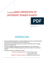 Combined Operation of Different Power Plants