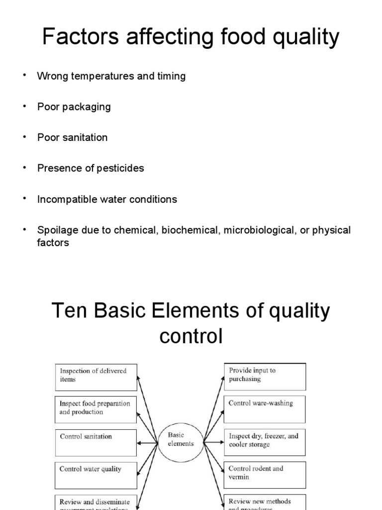 Factors Affecting Food Quality | PDF