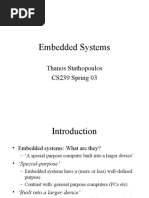 Embedded Systems: Thanos Stathopoulos CS239 Spring 03