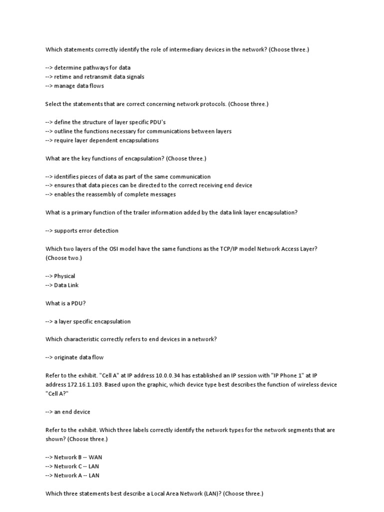 Which Statements Correctly Identify the Role of