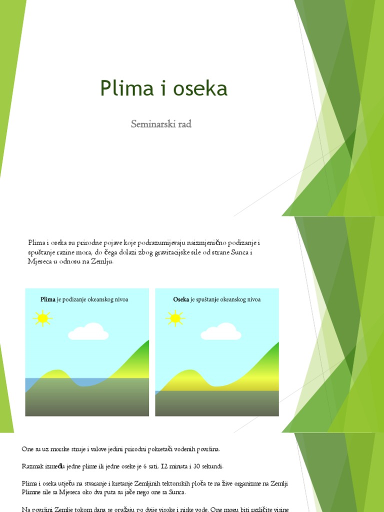 Plima I Oseka Prezentacija | PDF