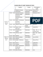 Rundown Acara Diklat Oase Tahun 2017