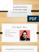 Powerpoint Exercise:: My Favorite Songs