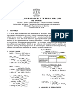 Síntesis de Sulfato Doble de Fe (II) y NH4 (Sal de Mohr) Informe