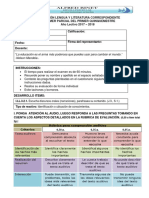 Sexto EVALUACIÓN Primer Parcial Lengua