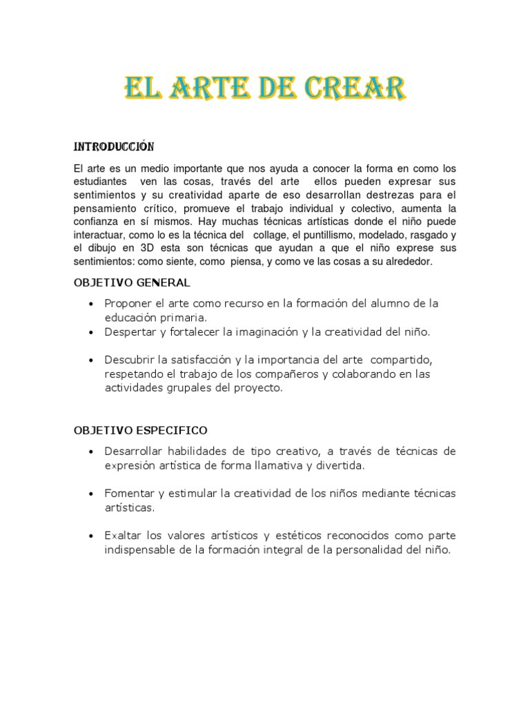 El Arte de Crear | PDF | Creatividad | Dibujo