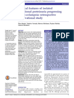 Clinical Features of Isolated Gestational Proteinuria...