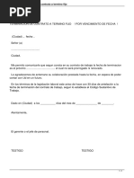 Ejemplo Modelo Carta Preaviso  Business
