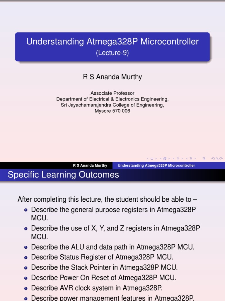 Atmega328P Microcontroller Overview | PDF | Microcontroller | Subroutine
