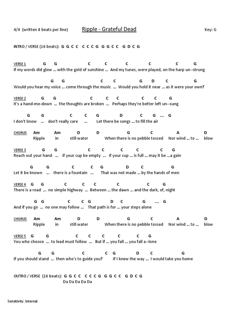 Ripple Grateful Dead Song Structure Songs