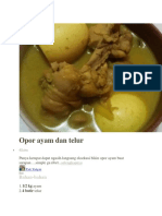 1 Opor Ayam Dan Telur