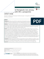 Anemia, Diet, and Therapeutic Iron Among Children Living With HIV