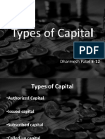 Types of Capital: Dharmesh Patel E-12