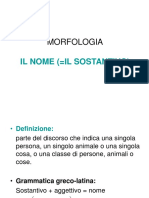 Morfologia Il Nome 1