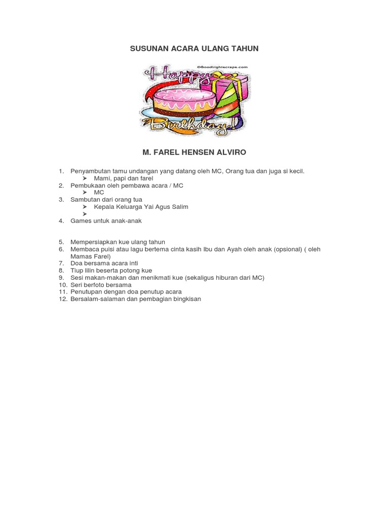 Susunan Acara Ulang Tahun Sekolah Dikbud | Porn Sex Picture