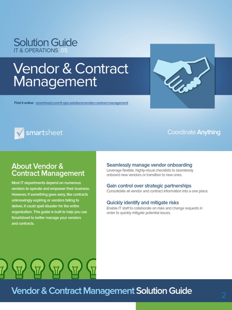 Smartsheet Vendor & Contract Management | PDF | Boolean Data Type ...