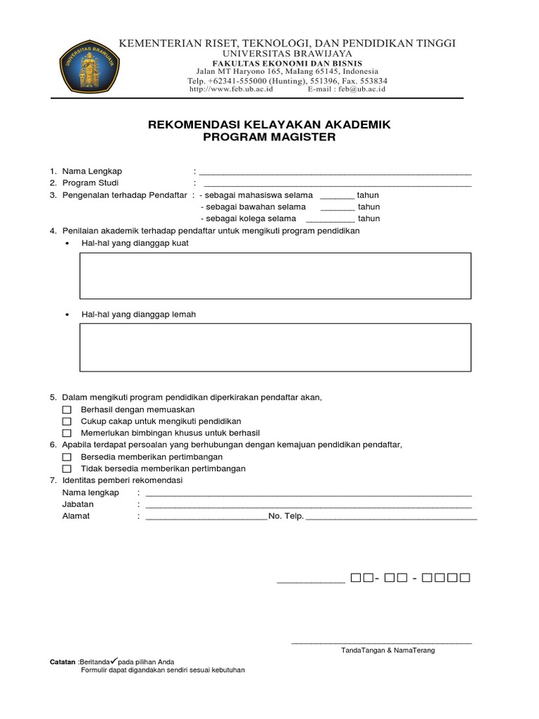 Form Rekomendasi S2 PDF